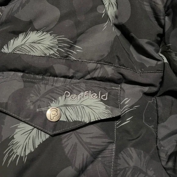 VTG Penfield DPM Down Stroke Feather Print Puffer Jacket Mens XL Outdoors Winter - Picture 4 of 9